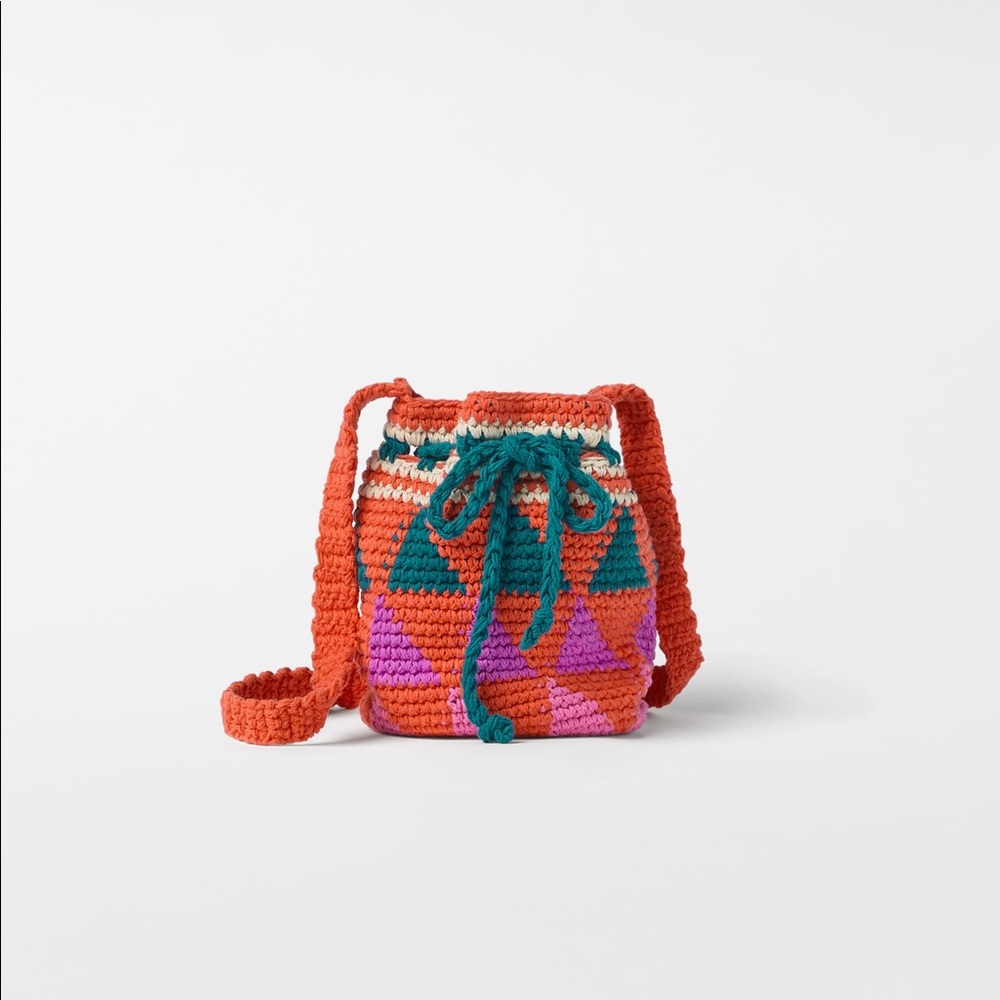 NWT Zara Mini Crossbody Knit Bag